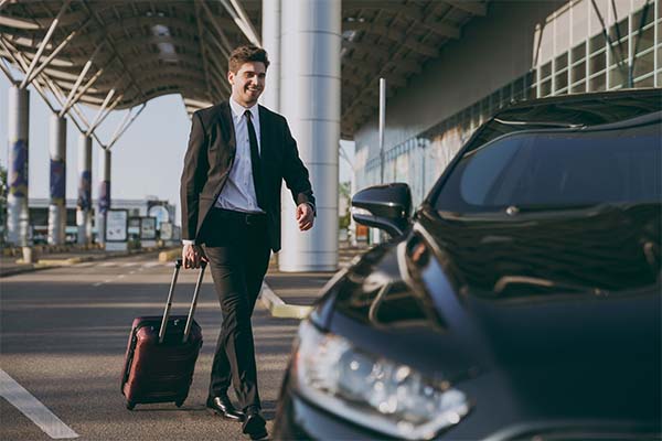 Collecting business man from airport