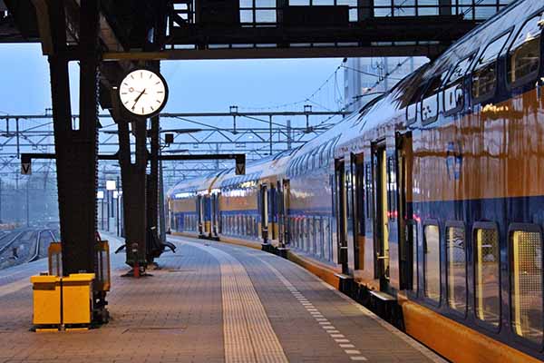 Train station platform empty